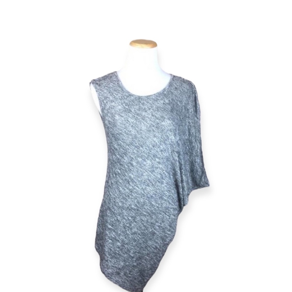 VELVET Graham Spencer Gray Knit Draped Dolman Stretch Tunic Dress XS Oversized
